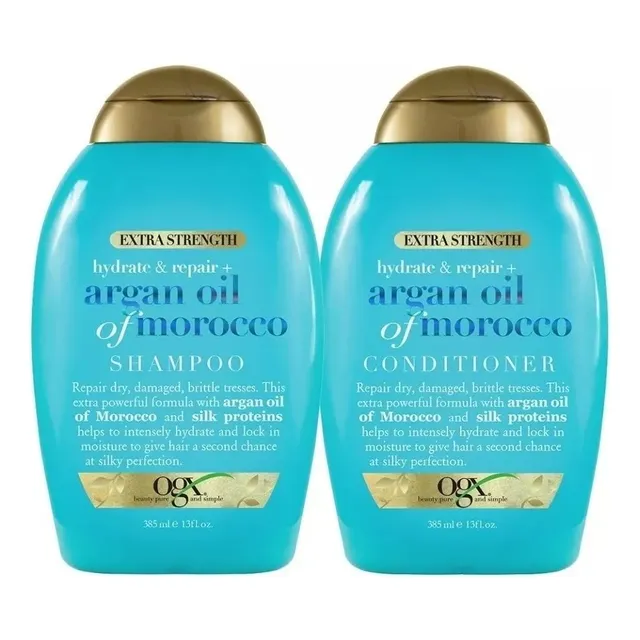 Shampoo Y Acondicionador Ogx Con Aceite Argan De Marruecos