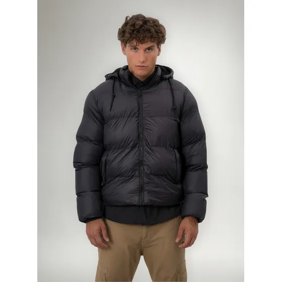 Campera Puffer Con Piel Interior Para Invierno Hombre