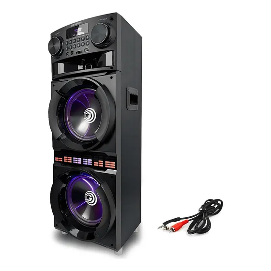 Torre De Som Gradiente Power Party 1300w 10 Pol 2x Woofers