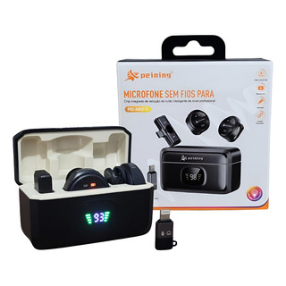 Microfone Lapela Sem Fio Duplo Para iPhone E Android Anc Microfone Lapela Sem Fio Duplo Para iPhone E Android Anc