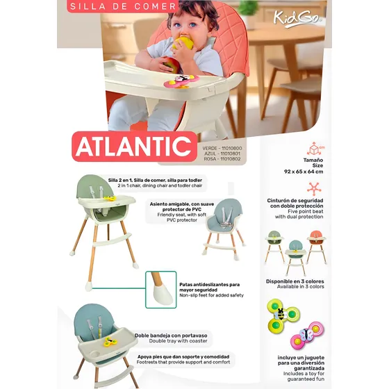 Silla De Comer Para Bebes Cutebabies Atlantic