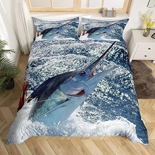 Marlin Swordfish Comforter Cover Fishing Theme Duvet Vl42p