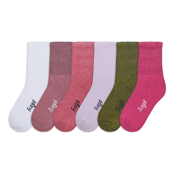 Pack X 6 Pares Medias Sin Elastico De Mujer Floyd Art Mj-15