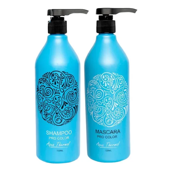 Shampoo Sin Sal + Acond Sin Sal Aqua Thermal Pro Color 720ml