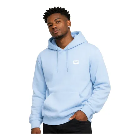 Blusa Masculina Moletom Casaco Blusão Canguru Azul Bebe Frio