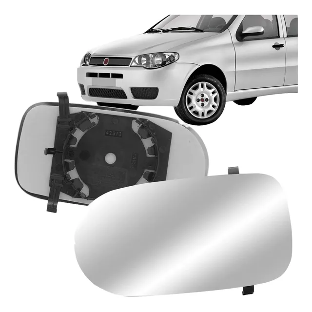 Lente Espelho Retrovisor Placa Palio 01 02 A 04 07 08 09 10