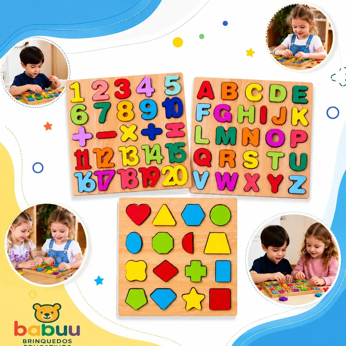 Kit Brinquedos Educativos Alfabeto e Numeros