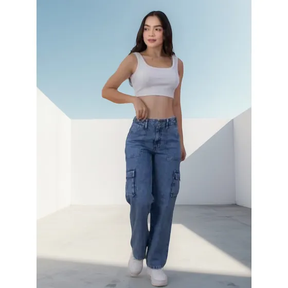 Pantalón Baggy  Cargo Mujer