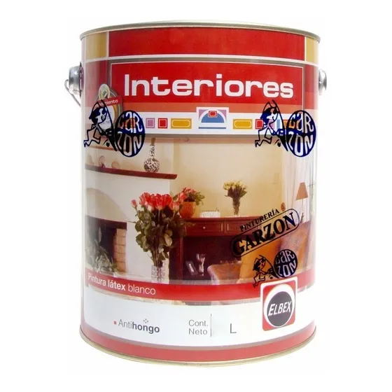 4l Pintura Elbex Latex Interior Antihongos Superlavable!
