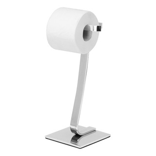 Porta Papel Higiênico De Chão Single Cromado E Maciço Cor Prateado Porta Papel Higiênico De Chão Single Cromado E Maciço Cor Prateado