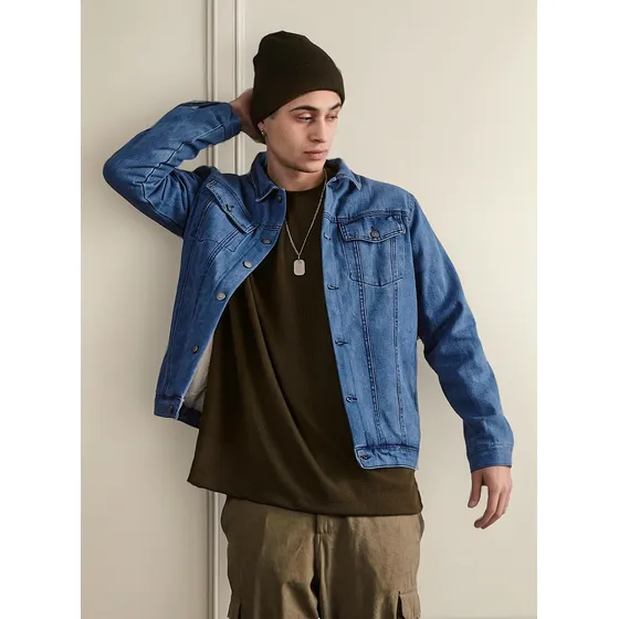Campera De Jean Forrada Con Corderito Marca El Don Vintage