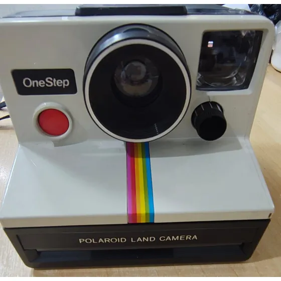 Camera Polaroid Onestep Anos 1980 Cinza