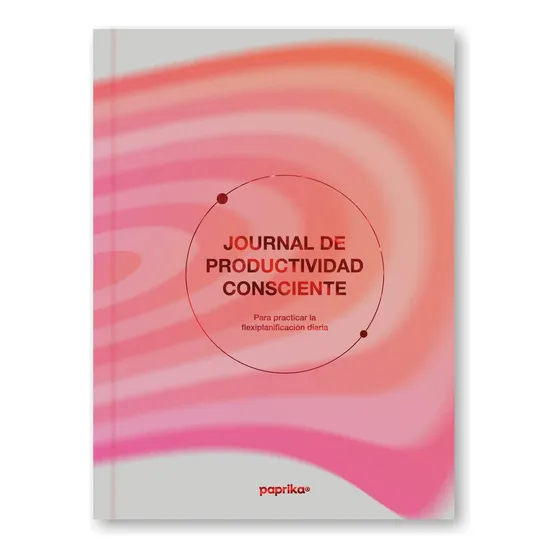 Journal Diario De Productividad Consciente Checklist Paprika Portada Fucsia Fucsia