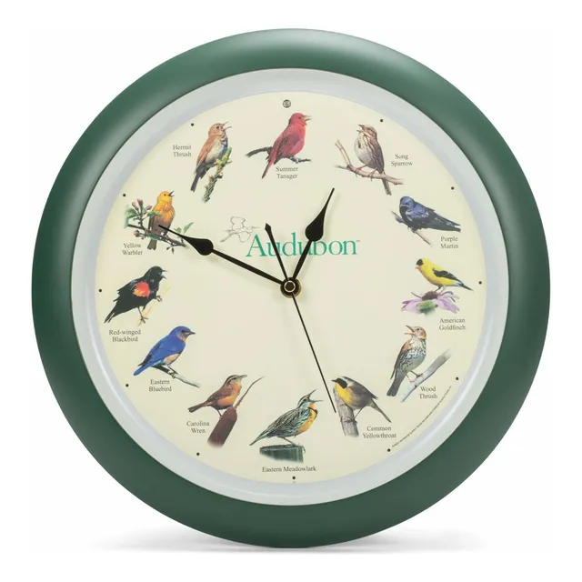Audubon Cantando Reloj Pajaro 13 