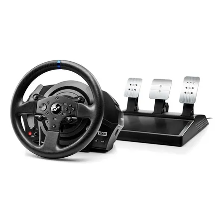 Kit Volante E Pedais Force Feedback T300rs Gt Thrustmaster Preto