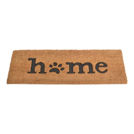 Felpudo Coco Alfombra Entrada Huellas Perro Anti Deslizante Ancho 25 Cm Diseño De La Tela Home Largo 75 Cm