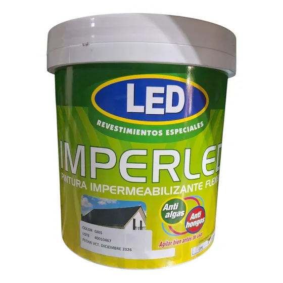 Pintura Impermeabilizante Galon Gris Imperled 