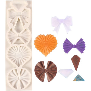 Molde Silicona Mini Moños Diamante Fondant Chocolates Resina Molde Silicona Mini Moños Diamante Fondant Chocolates Resina