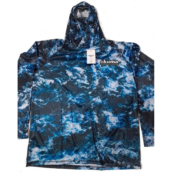Remera Okuma Pesca Capucha Cuello Proteccion Uv Secado Rapid