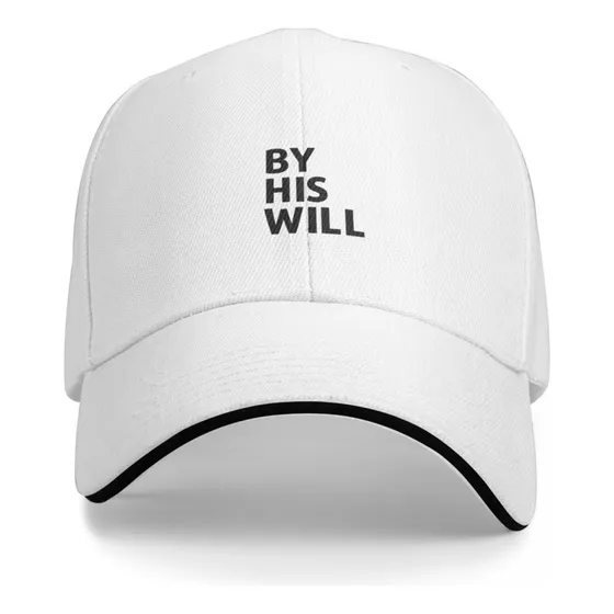 Boné De Beisebol By His Will Logo Com Fundo Branco Sólido Ma