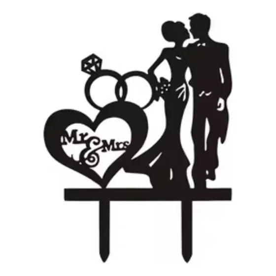Cake Topper Acrílico Matrimonio Mrs And Mrs