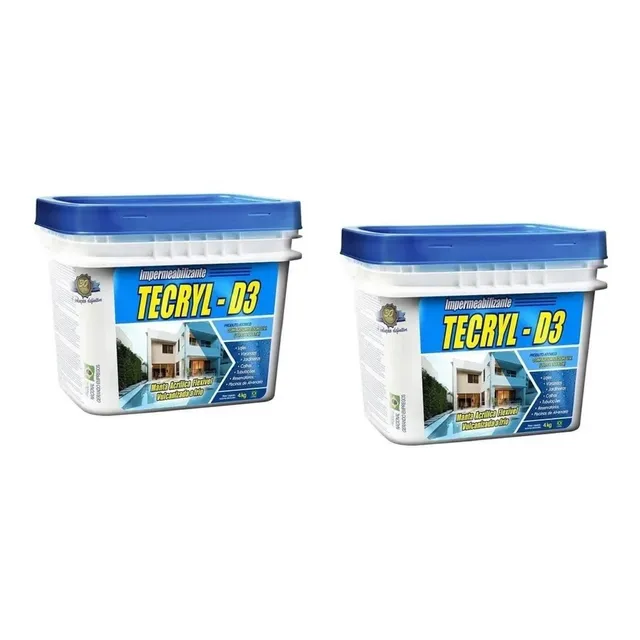 Tecryl D3 4 Kg Impermeabilizante Lajes Calha Branco Kit C/2