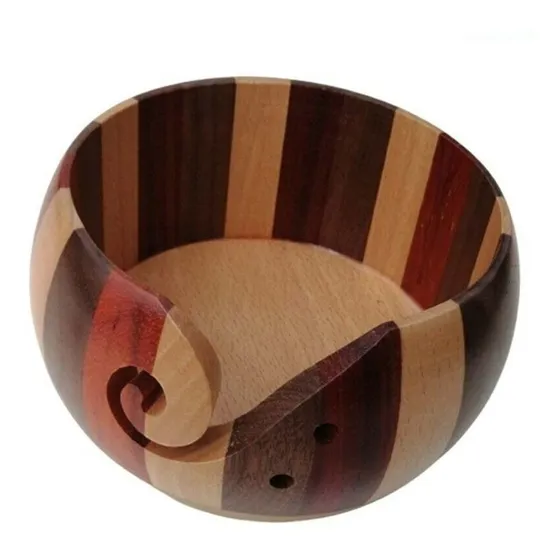 Yarn Bowl Large Wooden Keeper For Knitting And Crochet