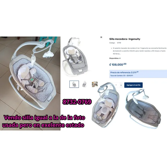 Silla Bebe Mecedora