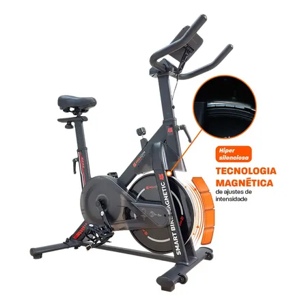Bicicleta Ergométrica Smart Bike Magnetic Spinning Cor Preto