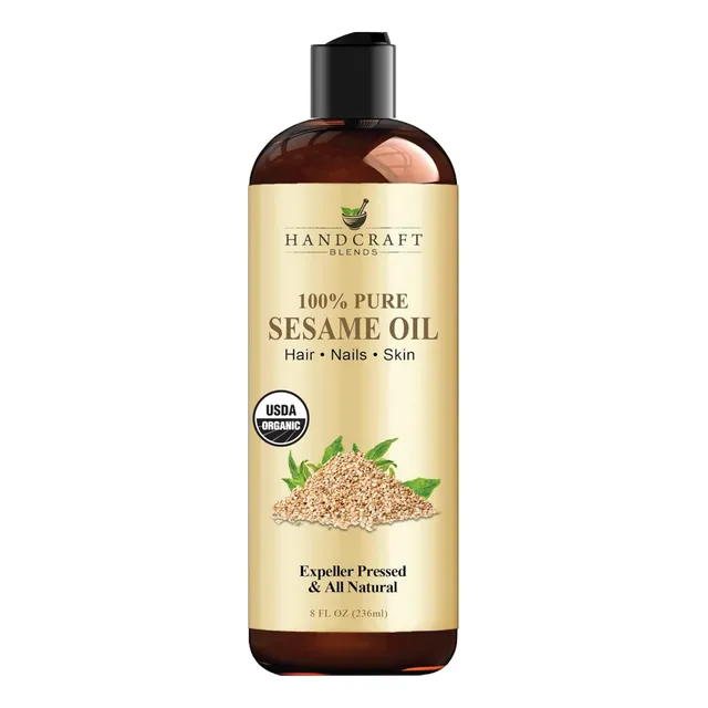 Aceite De Ajonjolí Sésamo Puro Orgánico Handcratf 236ml Usa