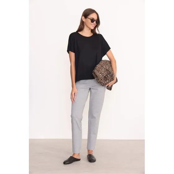 Remera Mujer Lisa Basica Cuello Redondo Cielo Yagmour