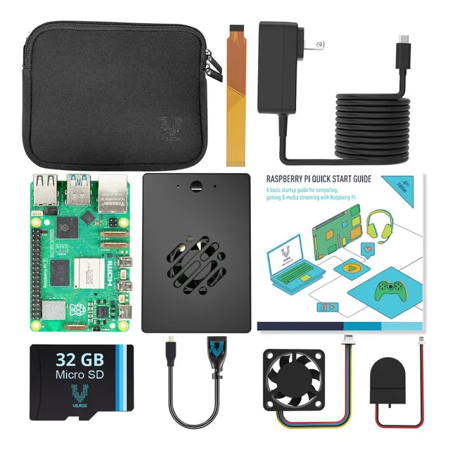 Raspberry Pi 5 8gb Basic Starter Kit Case Aluminio Macrotec