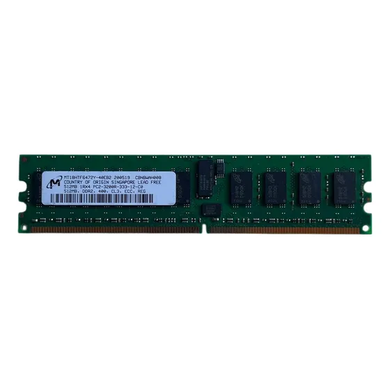 Memoria Micron 512mb Ddr2  Pc2 3200 333 Mhz