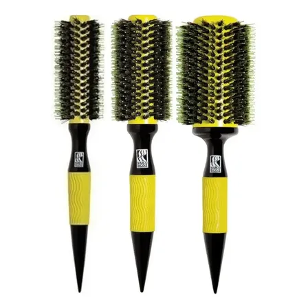 Kit 3 Escova Térmica Cerâmica Profissional Marco Boni Amarelo