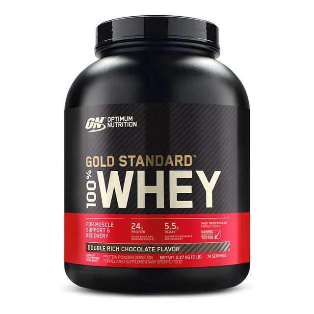 Pote Gold Standard 100% Whey Protein Double Rich Chocolate 5lb - 2.27kg Optimum Nutrition en Polvo