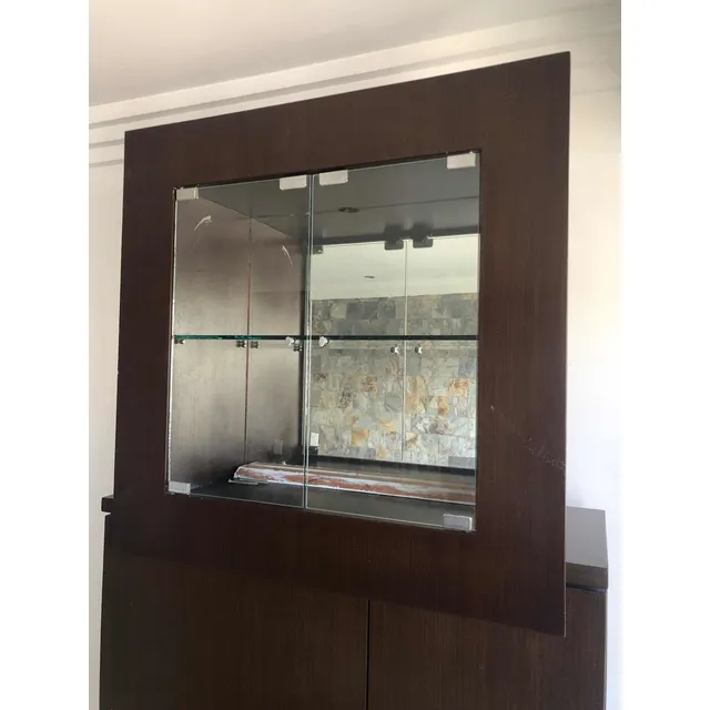 Vitrina Y Seibo De Madera Y Vidrio Wengue Usados