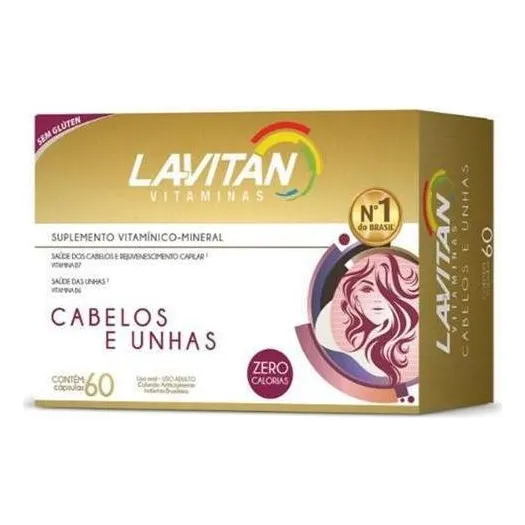 Lavitan Cabelos E Unhas 60 Capsulas