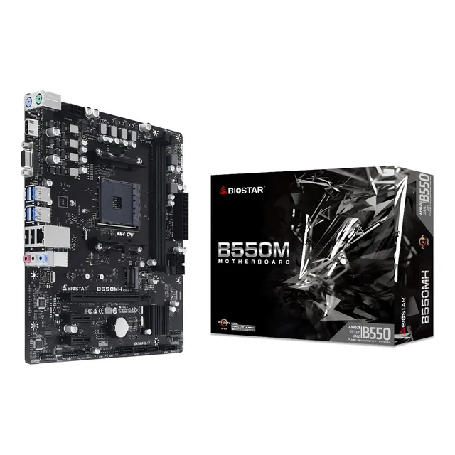 BIOSTAR B550MH CHIPSET B550 AMD AM4 MATX DDR4 BLACK CHIPSET PLACA BASE