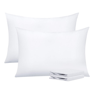 Set De 2 Piezas Relleno Almohada King Size + Fundas 50x90cm Color Blanco Set De 2 Piezas Relleno Almohada King Size + Fundas 50x90cm Color Blanco