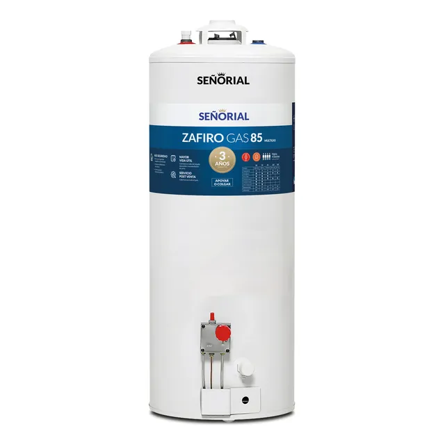 Termotanque Multigas Señorial TSZP1-85 Zafiro Color Blanco 85 Litros