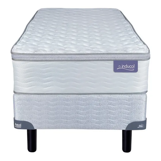 Inducol Resortes April 1 plaza conjunto sommier 190cm x 80cm de resortes con pillow