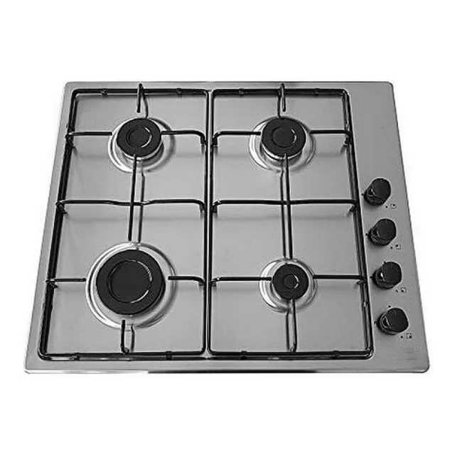 Anafe De Empotrar Panavox 60 Inox 4 Hornallas A Gas Color Plateado