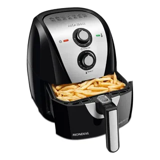 Mondial Fritadeira Sem Ăleo Air Fryer Af-55i 5,5l Preto E Inox Mondial Fritadeira Sem Ăleo Air Fryer Af-55i 5,5l Preto E Inox