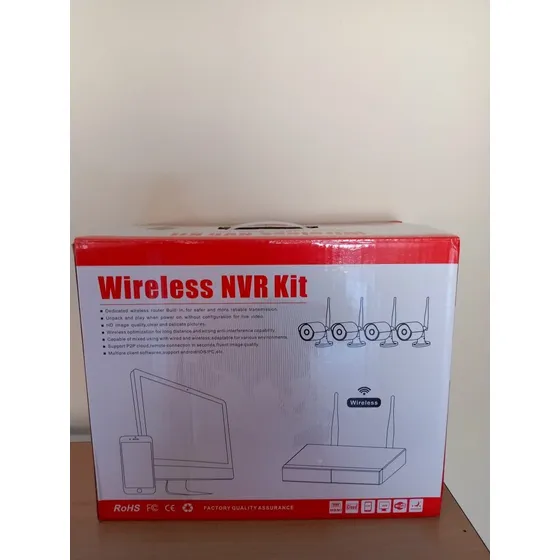 Kit Nvr Wifi 8ch Ahd 1080p 4 Camaras Tipo Bala Wifi 2mp Dvr