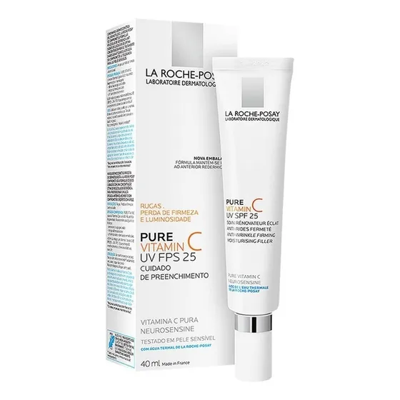 Crema La Roche-posay Pure Vitamin C UV Fps25 La Roche-Posay Vitamina C día para piel sensible de 40mL/40g