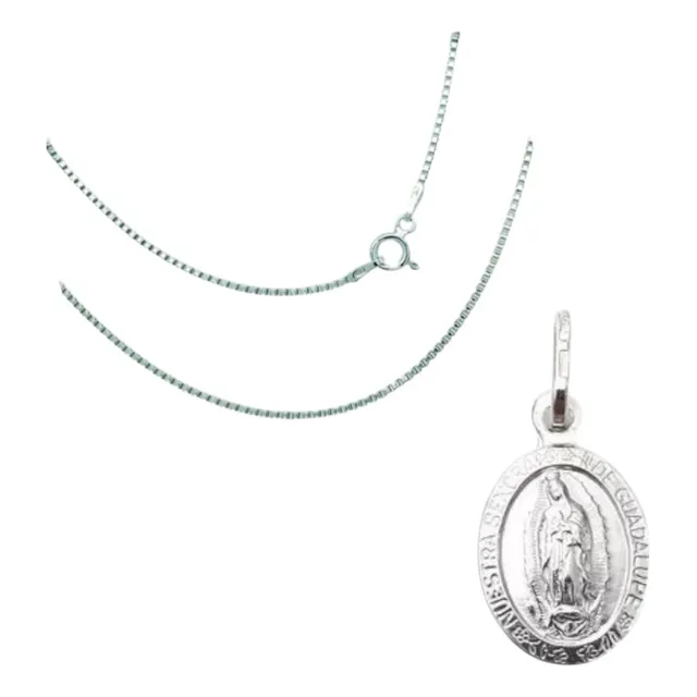 Cadena + Dije Virgen De Guadalupe #1 Plata L925 Laniajoyeros