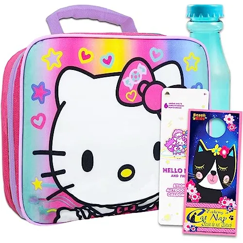 Hola Kitty Almuerzo Caja Para Niñas Set - Paquete Con C391s