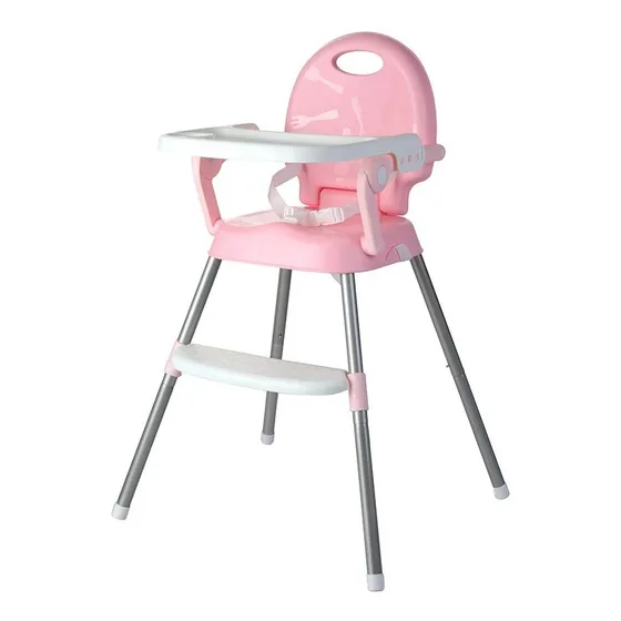 Silla Comer Bebe Booster Alta Portatil Rooby 3 En 1 Colores Color Rosa