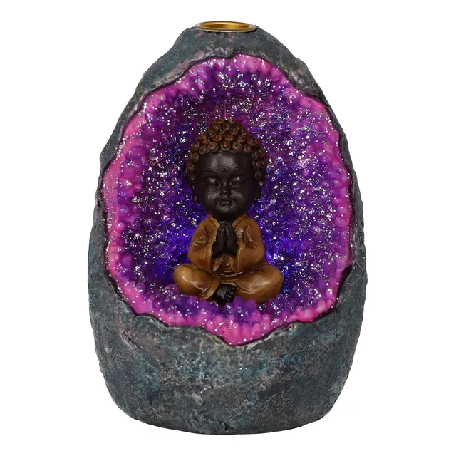 Nemesis Now Zen Geode Baby Buddha Quemador Incienso Reflujo