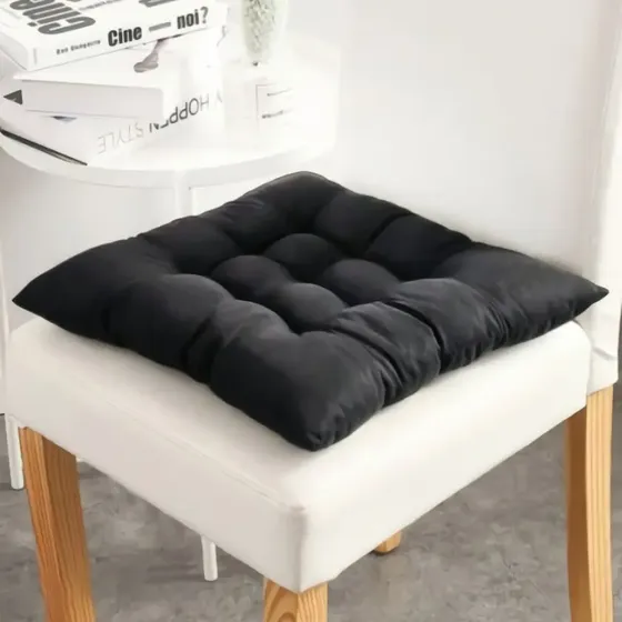 Almohadon Silla Sofa Sillon Auto Comodo Poliester Y Algodon color Negro | Cuotas sin interés